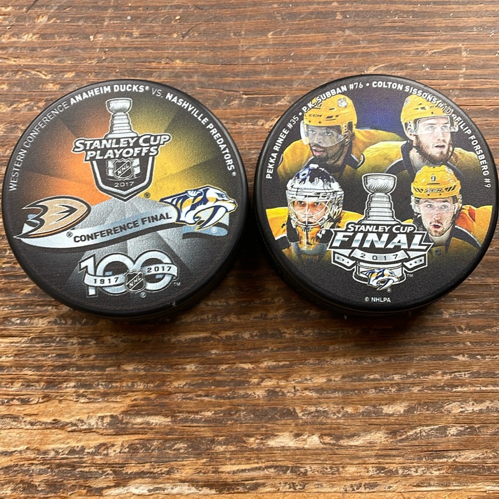 Nashville Predators Stanley Cup Playoffs Hockey Pucks